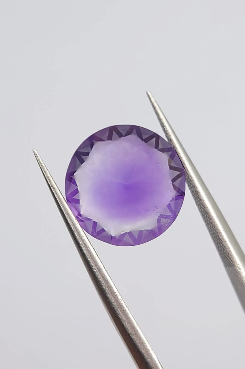 4.42ct Natural Amethyst Round cut Loose Gemstone from Nigeria — view 4